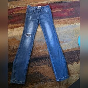 Hudson Jeans Kids Distressed Blue Denim